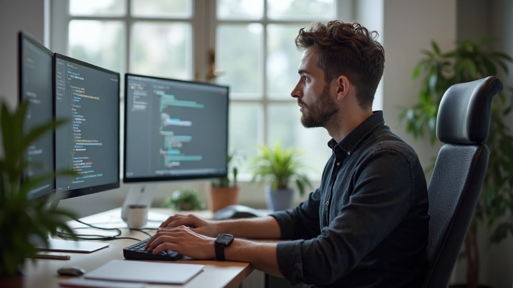 Современный домашний офис с оптимальным расположением оборудования и мебели